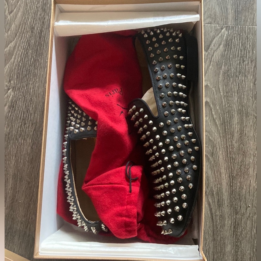 christian louboutin rollerboy spikes loafer 43